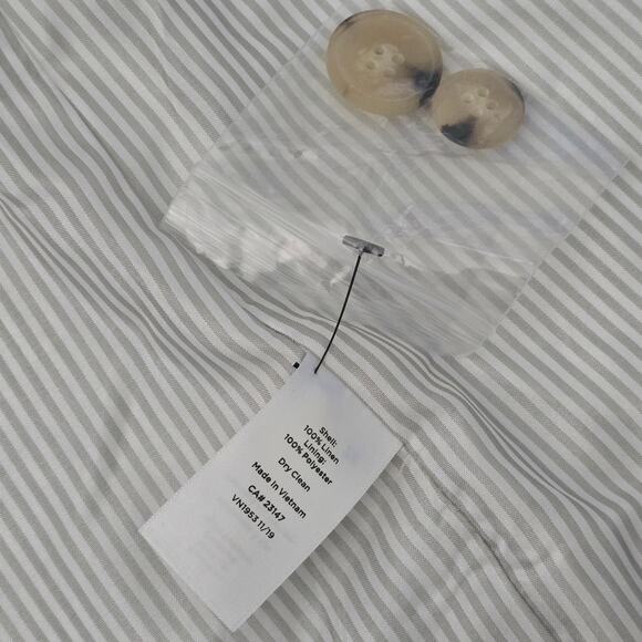 Talbots Women’s 100% Linen Blazer White Size 8P Single Button Lined NWOT - Picture 7 of 8